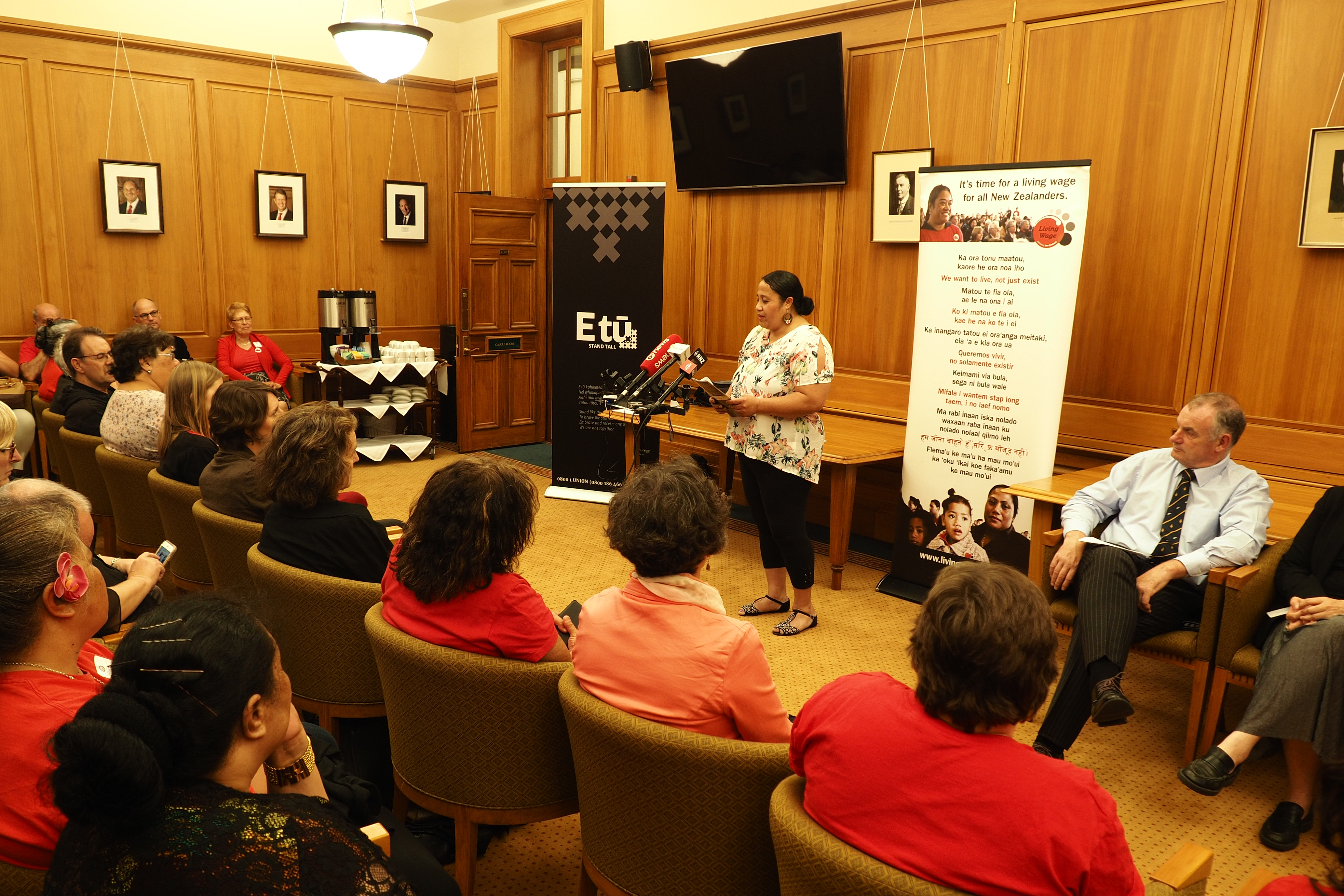 ‘Clean up the House’ Living Wage announcement at Parliament