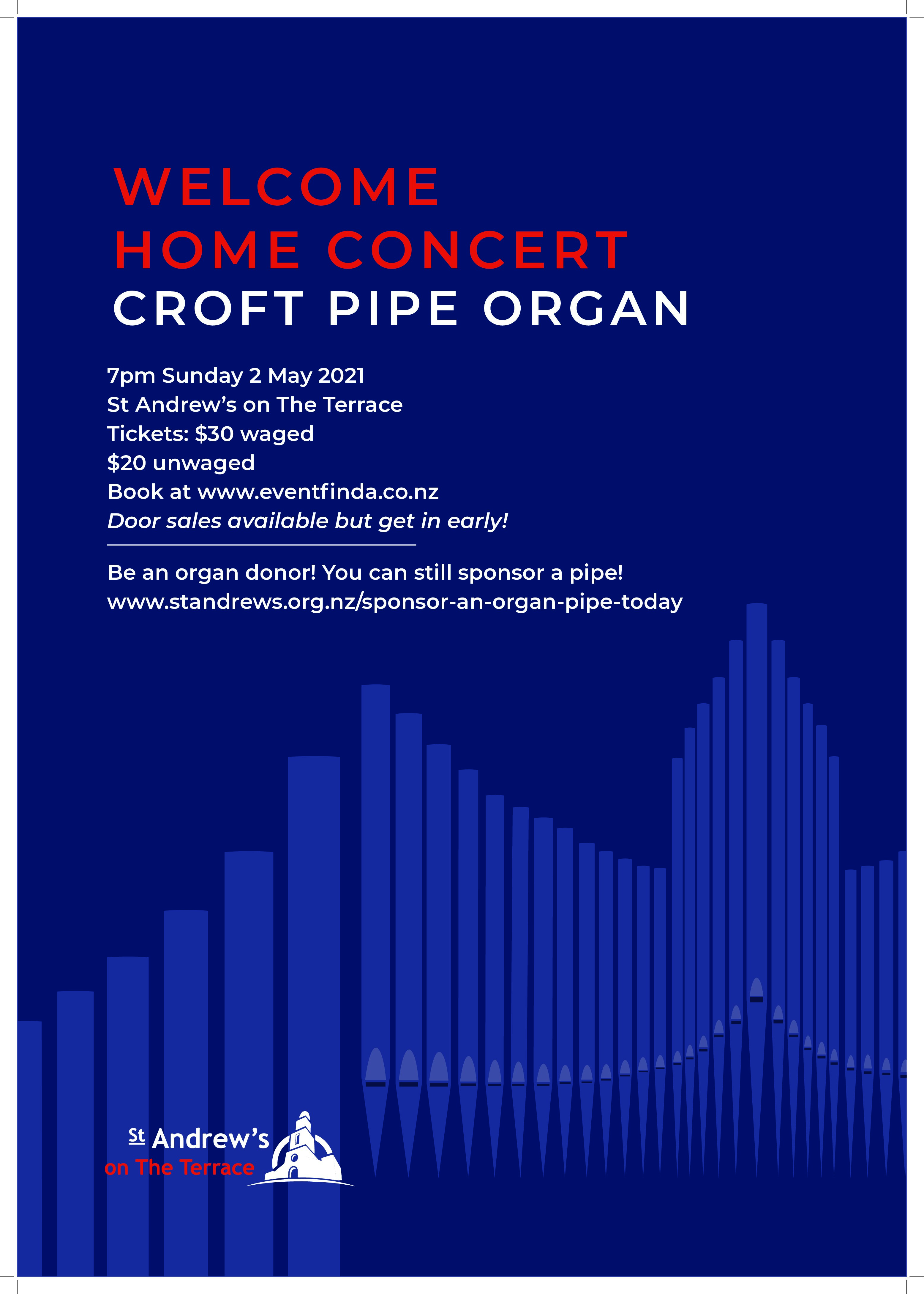Welcome Home Concert – Croft Pipe Organ